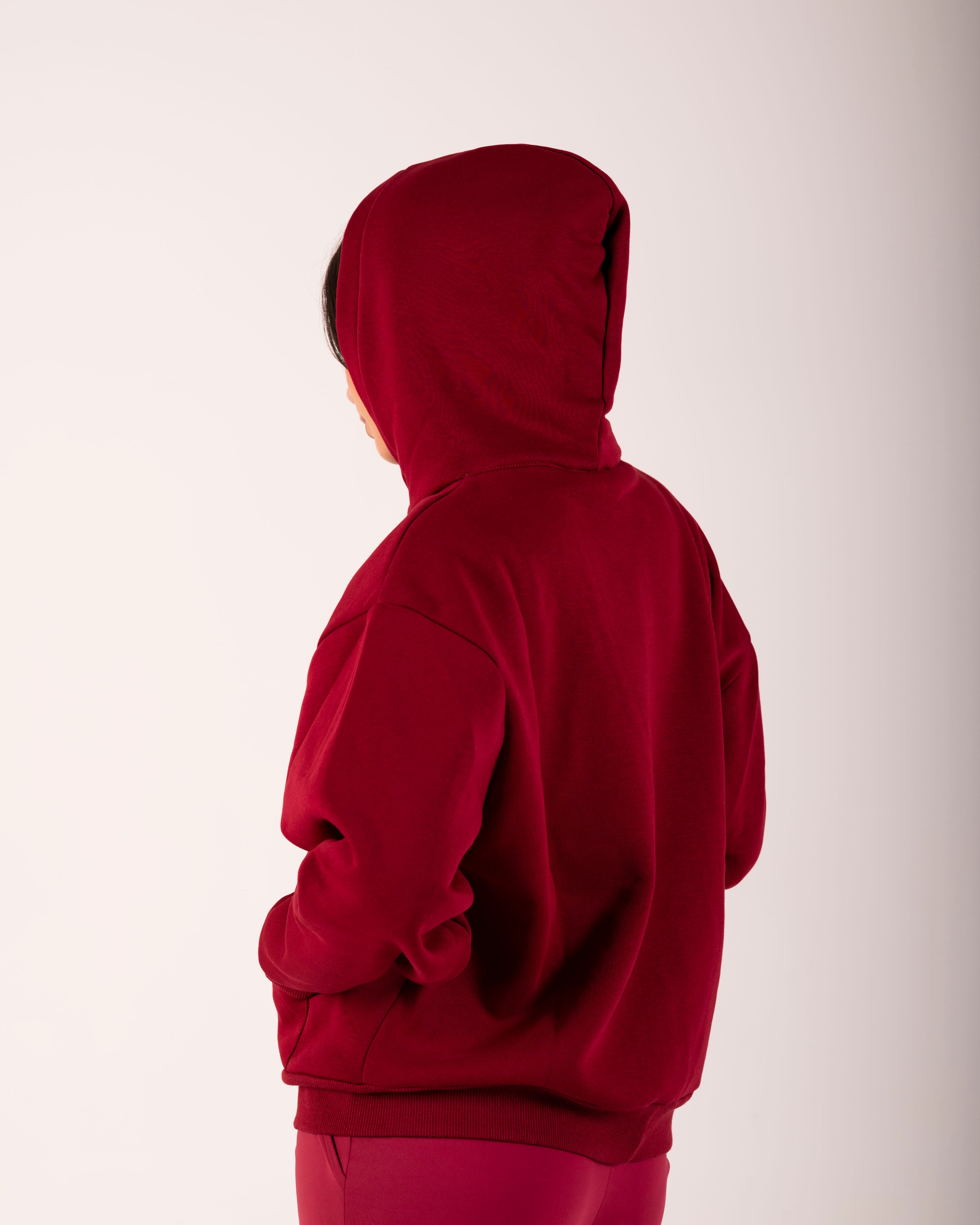 Felpa Hoodie Bordeaux