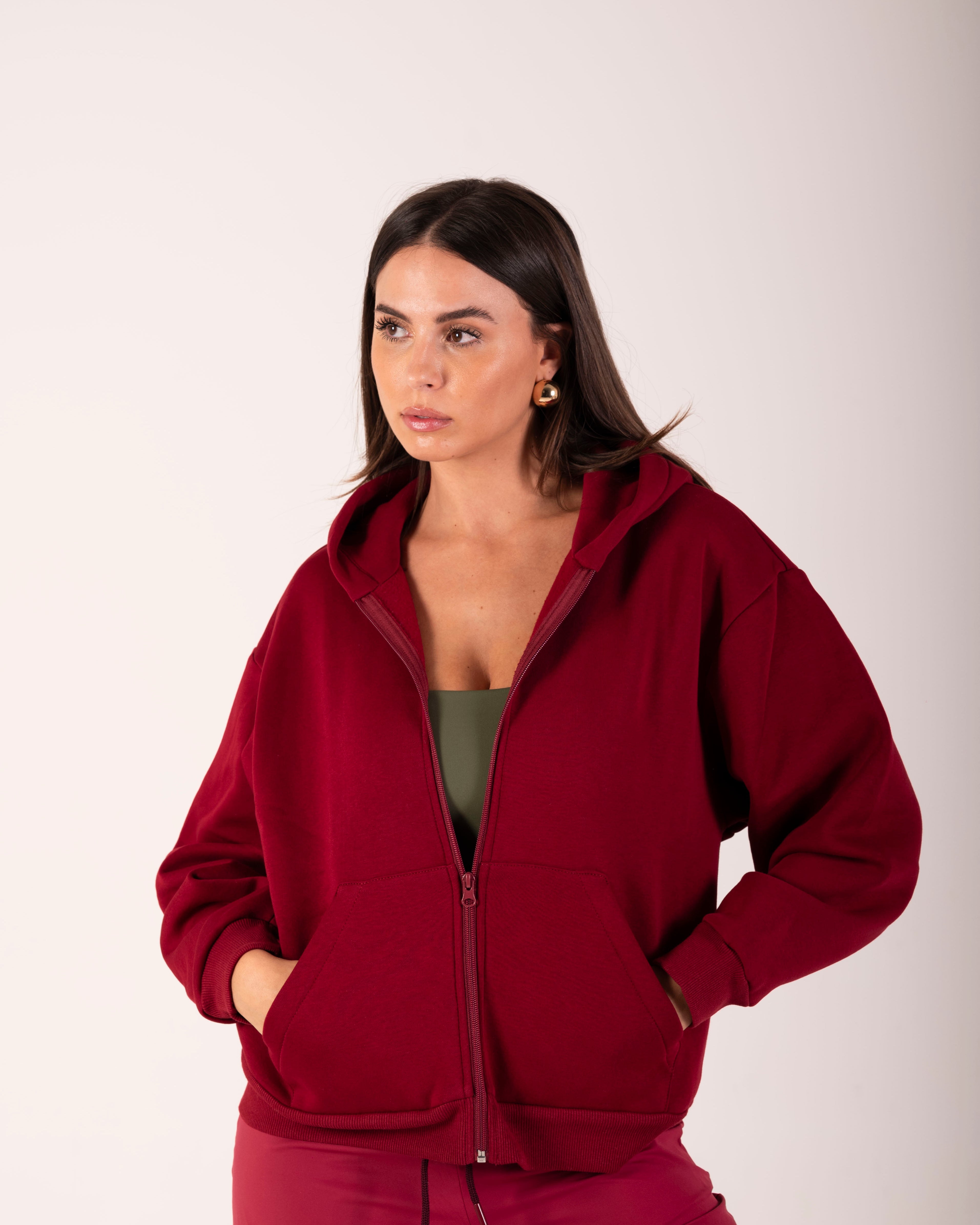 Felpa Hoodie Bordeaux