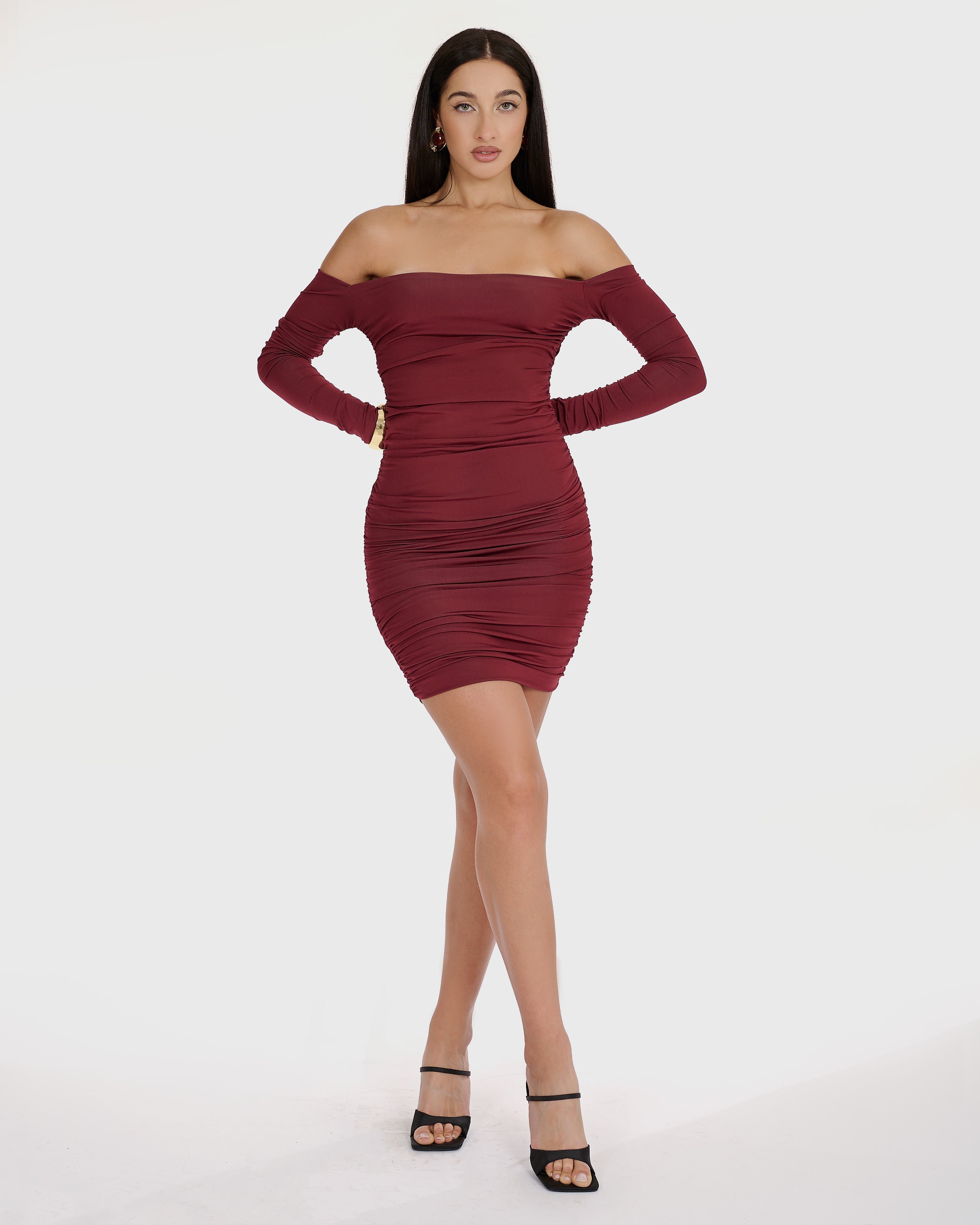 Abito Dafne Bordeaux